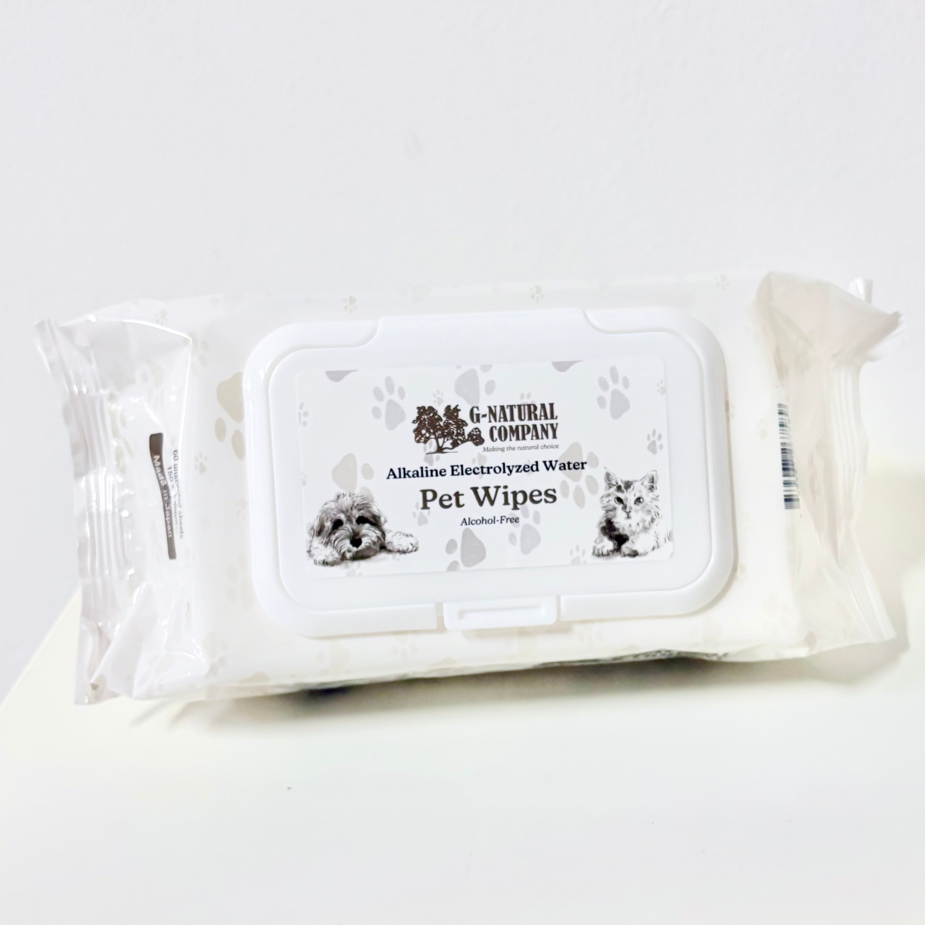 G-Natural Pet Wipes, Alkaline Electrolyzed Water