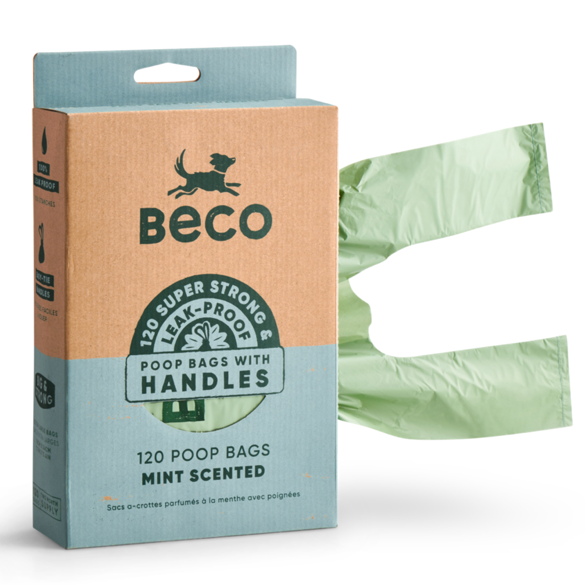 Beco Mint Scented Poop Bag with Handles
