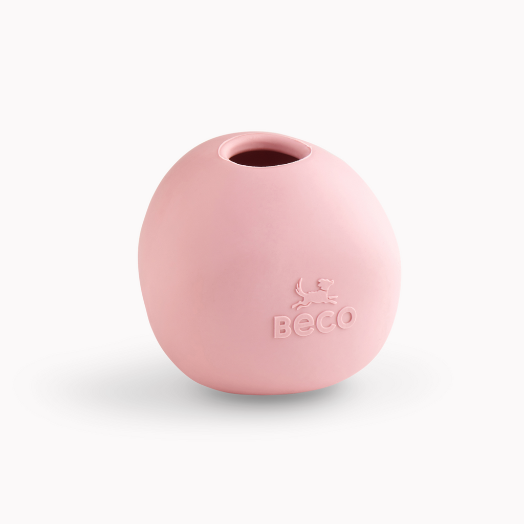 Beco Natural Rubber Wobble Ball with Treat Hole | Dog Rubber Interactive Nosework Toy