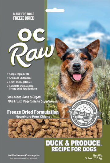 OC Raw, Freeze Dried Duck & Produce Meaty Rox