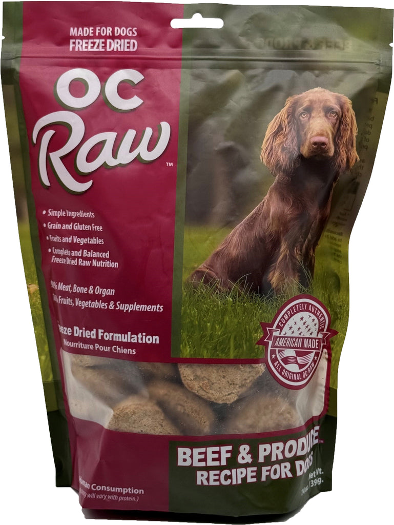 OC Raw, Freeze Dried Beef & Produce Sliders