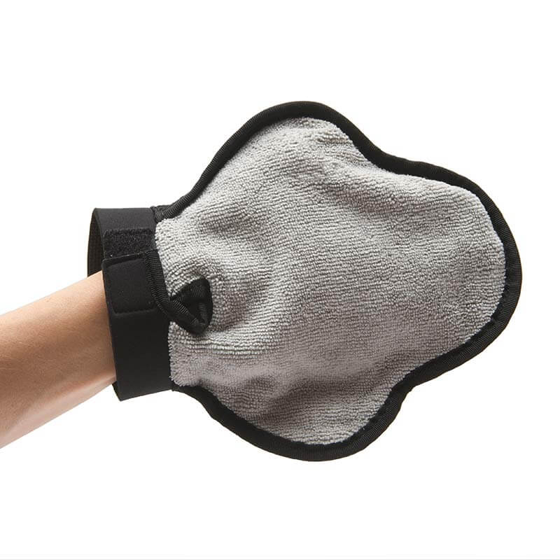Messy Mutts Reversible Silicone Pet Grooming Glove for Gentle Massage, Bathing and Hair Removal