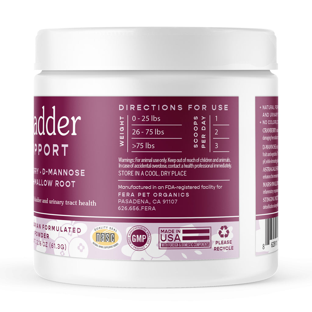 Dosage for Fera Pets Bladder Support for Dogs & Cats