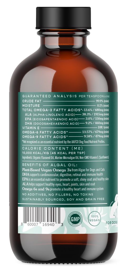 Fera Pets, Vegan Omega-3s Algae Oil for Dogs and Cats