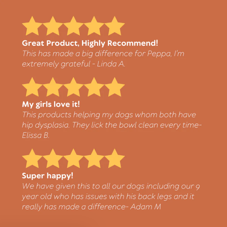 Australian Pet Organics | Hip & Joint Supplement for Dogs | Rosehip, Turmeric & Supaw blend
