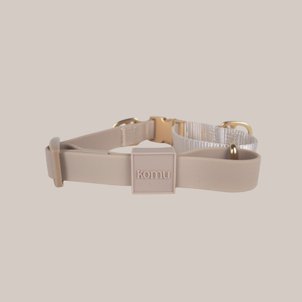 Komu Martingale Dog Collar in Champagne - Waterproof Main Strap