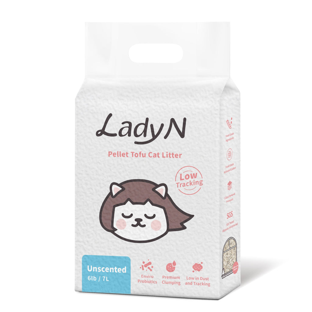 Lady N Pellet Tofu Cat Litter, Unscented