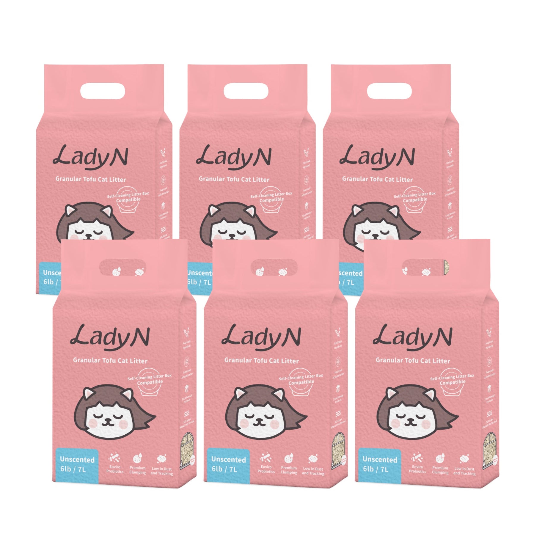 Lady N Tofu Cat Litter, Granular, Unscented
