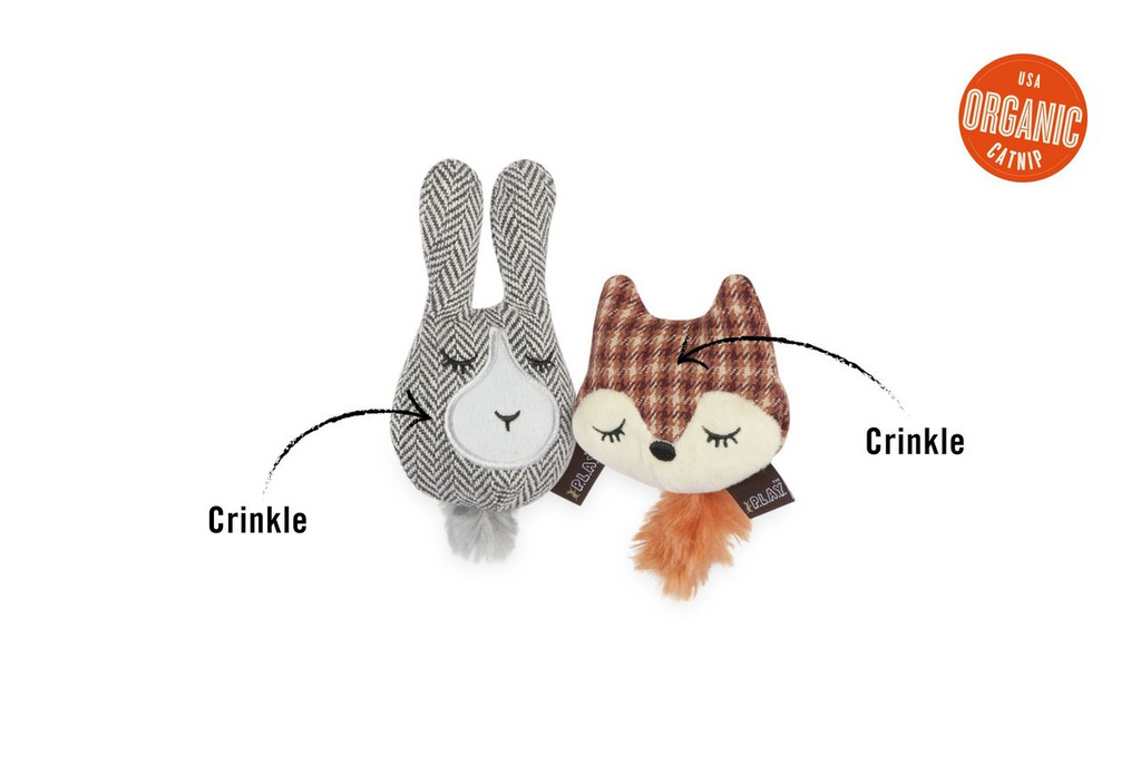 P.L.A.Y. Feline Frenzy - Foxsy and Hopsy Catnip Toy Set