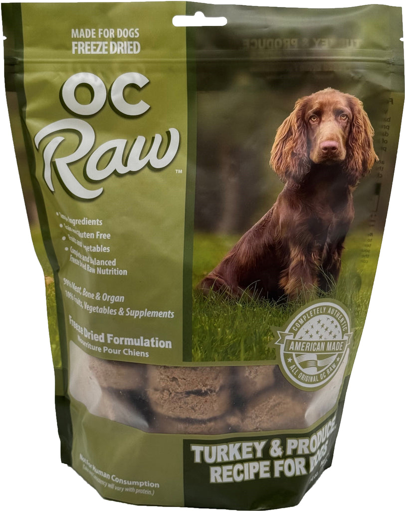 OC Raw, Freeze Dried Turkey & Produce Sliders