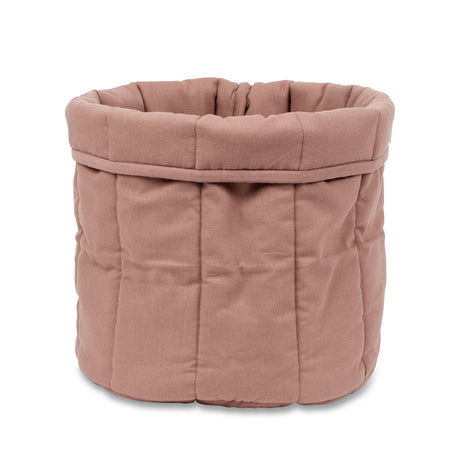Breathable organic cotton cozy cat basket in rose pink by Tadazhi, eco-friendly and stylish resting spot for cats.