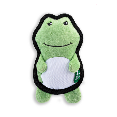 Beco frog dog toy made from recycled materials, floats on water