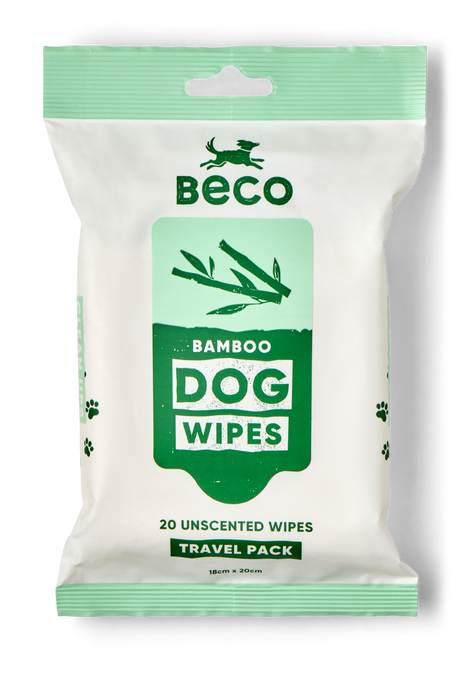 Front of Beco Bamboo Travel Wipes 20-pack, unscented version