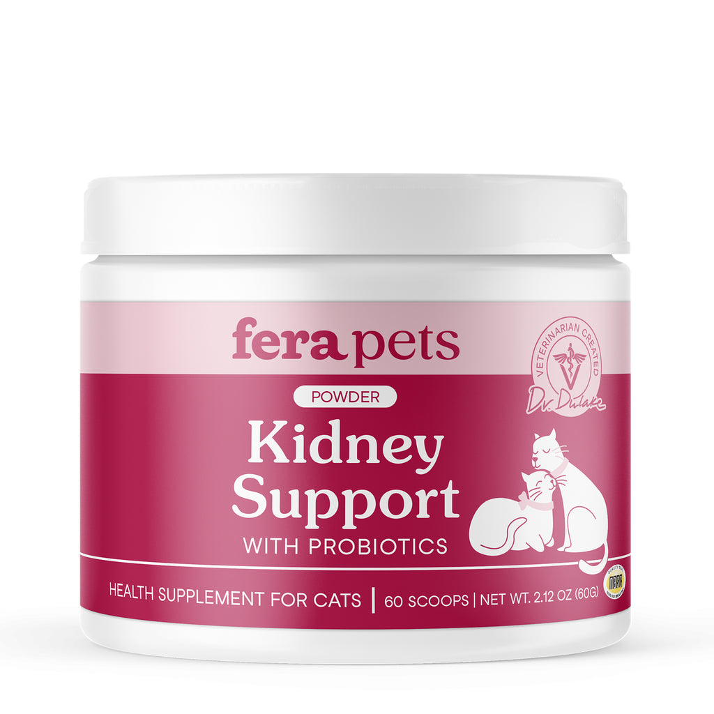 Fera Pets Kidney Support Supplement for Cats with Probiotics