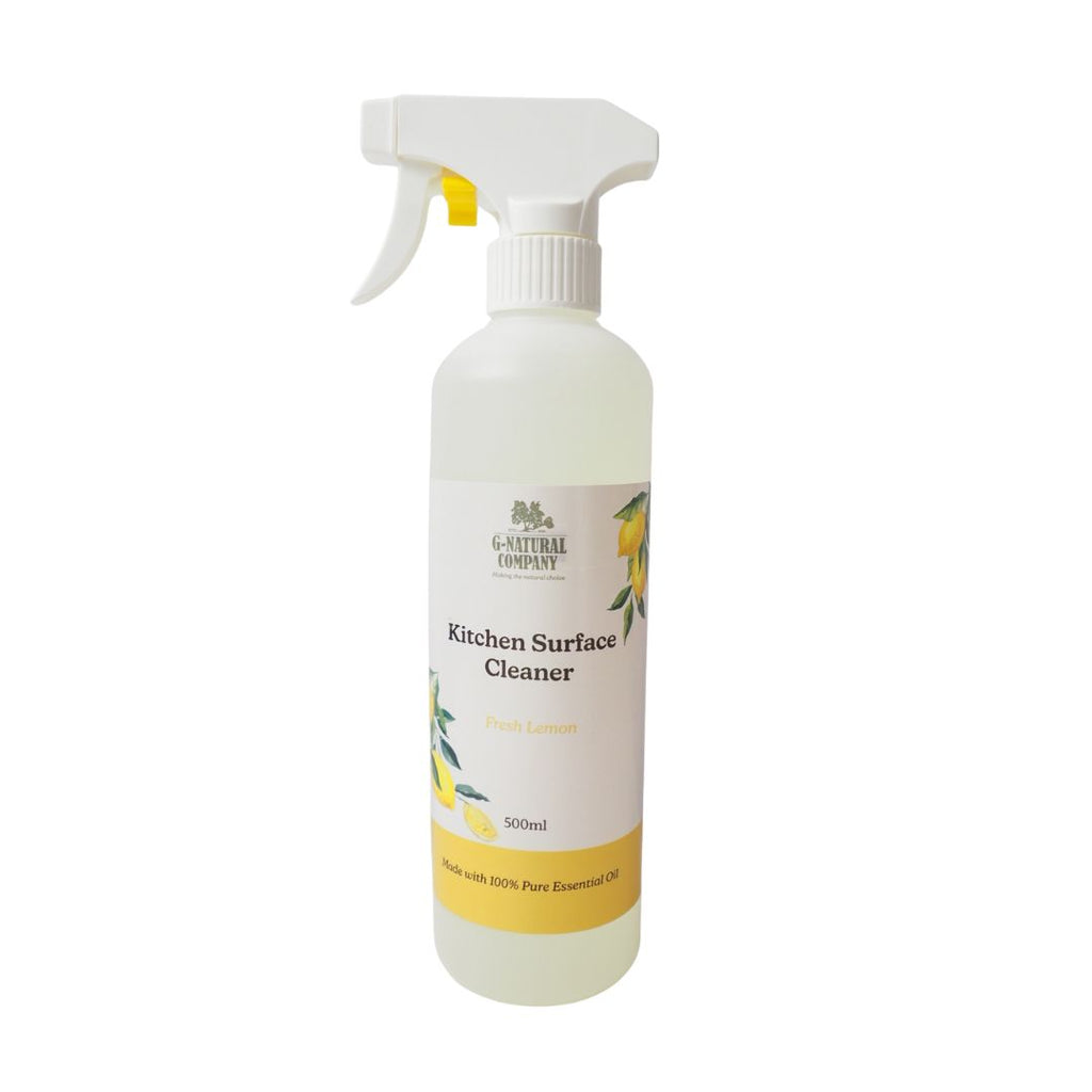 G-Natural Kitchen Surface Cleaner 500ml bottle with lemon essential oil natural cleaning formula