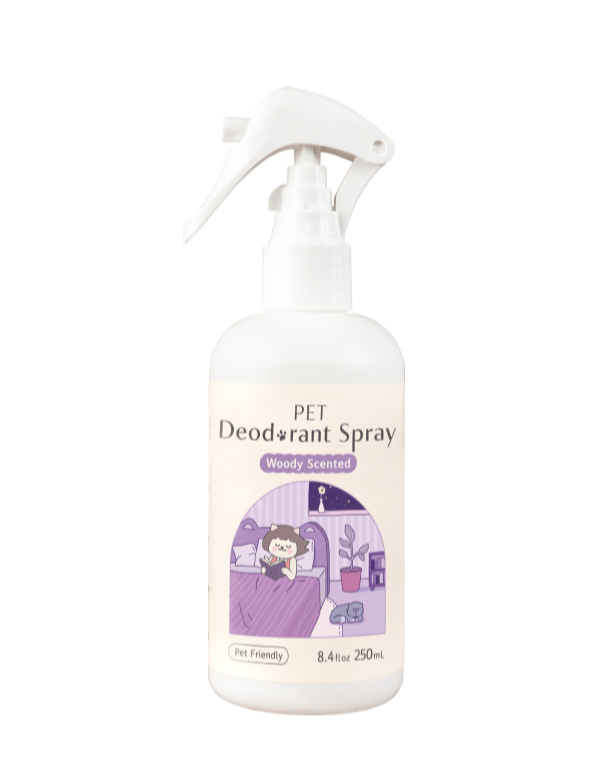 Lady N woody scented pet deodorant spray 250ml bottle
