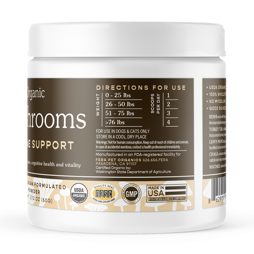 Fera Pets, Organic Mushroom Blend for Immune Support