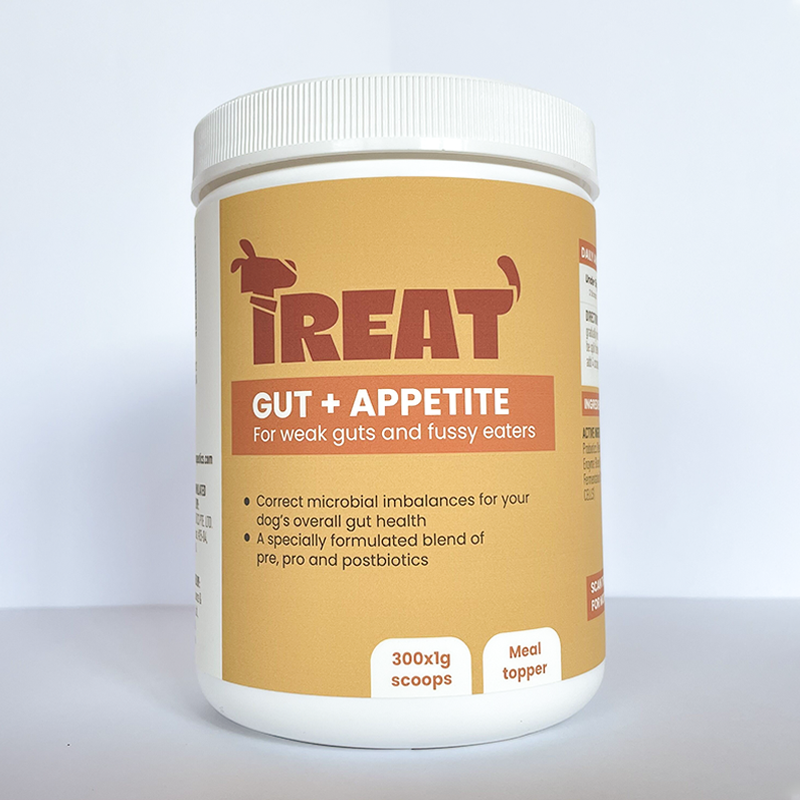 GUT + APPETITE, Pre, Pro & Postbiotics Meal Topper for Dogs