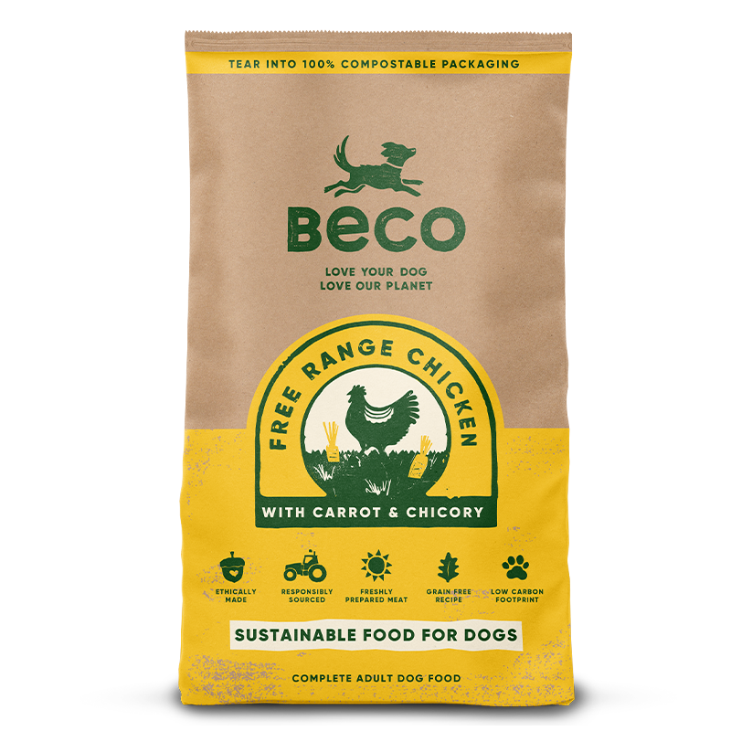 Beco Free Range Chicken with Carrot & Chicory Dry Adult Dog Food, Complete Recipe