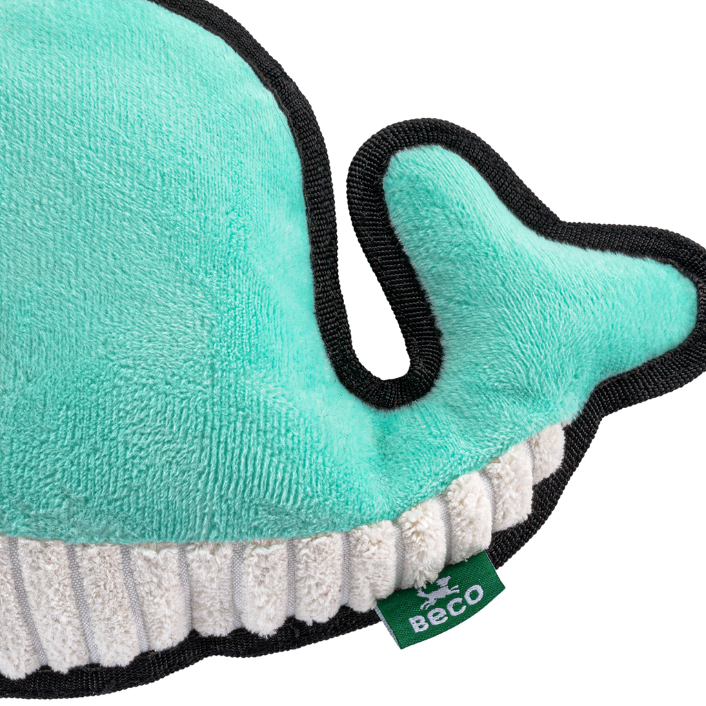Beco Rough & Tough Recycled Dog Toy, Whale