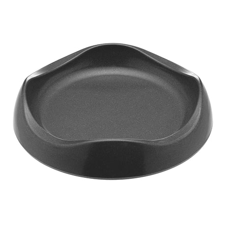 BECO low-rim bamboo cat bowl in grey with non-slip studs base made from plant-based materials