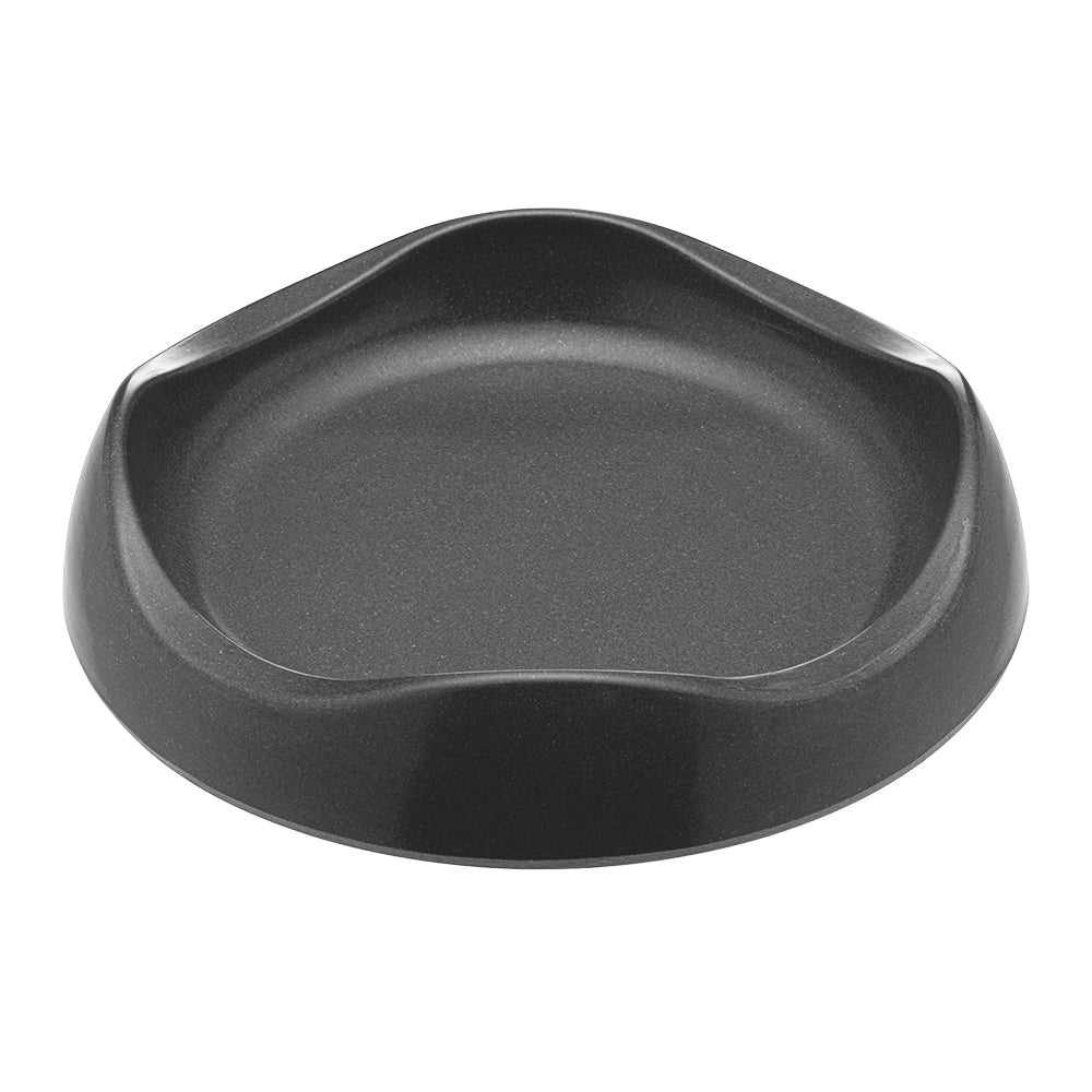 BECO low-rim bamboo cat bowl in grey with non-slip studs base made from plant-based materials