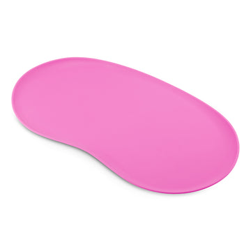 BECO non-slip placemat in pink with raised edges for pet feeding
