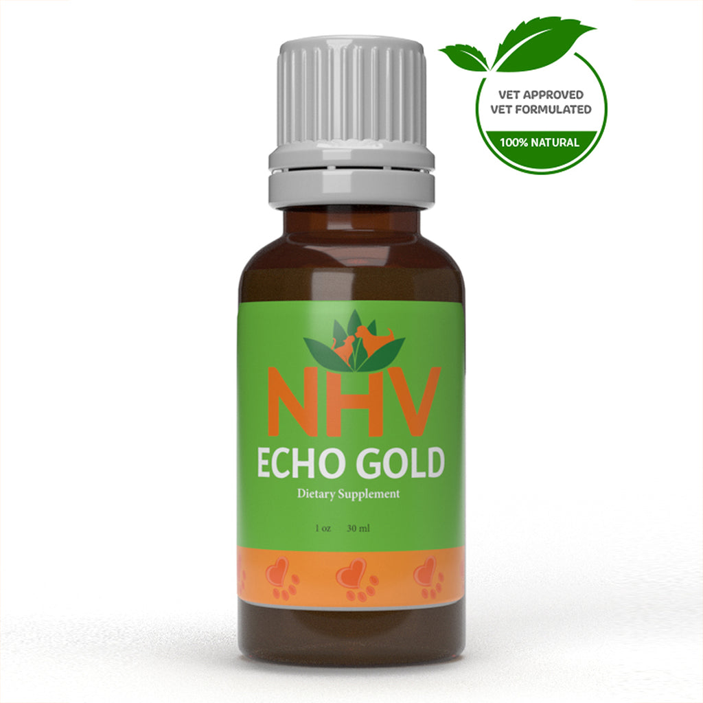 NHV Echo Gold, Ear Health Support for Dogs, Cats, Birds & Reptiles